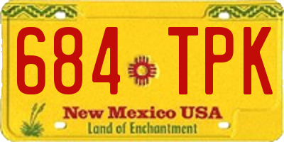 NM license plate 684TPK