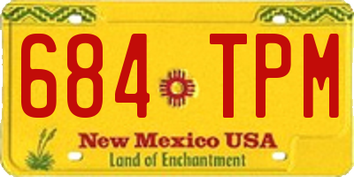 NM license plate 684TPM