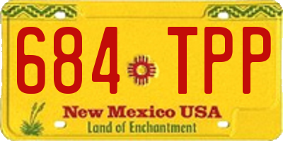 NM license plate 684TPP