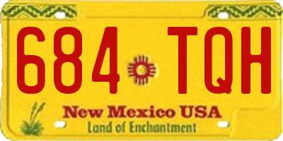 NM license plate 684TQH