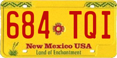 NM license plate 684TQI