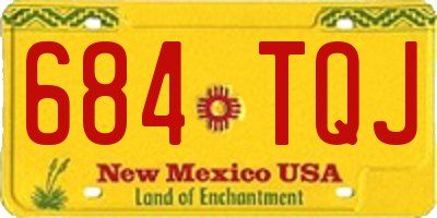 NM license plate 684TQJ