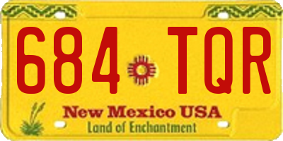 NM license plate 684TQR