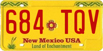 NM license plate 684TQV