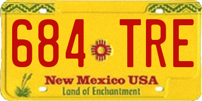 NM license plate 684TRE