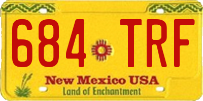 NM license plate 684TRF