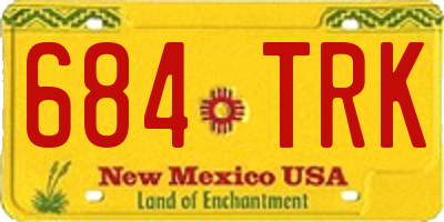 NM license plate 684TRK