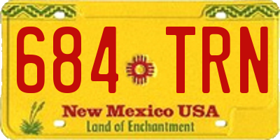 NM license plate 684TRN