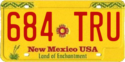 NM license plate 684TRU