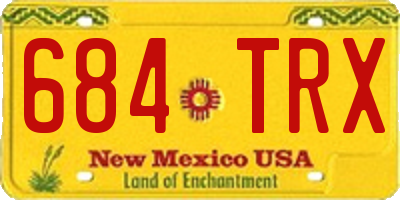 NM license plate 684TRX