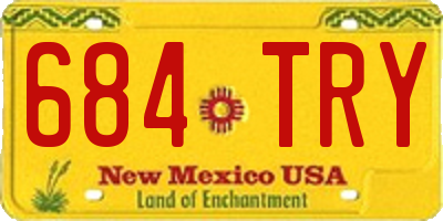 NM license plate 684TRY