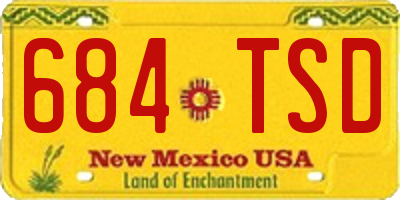 NM license plate 684TSD