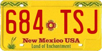 NM license plate 684TSJ