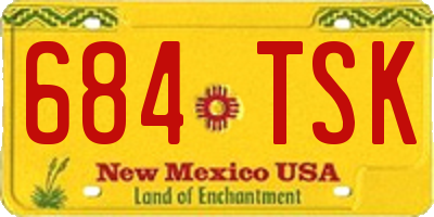 NM license plate 684TSK