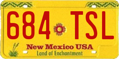 NM license plate 684TSL