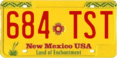 NM license plate 684TST