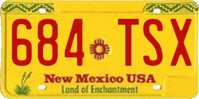 NM license plate 684TSX