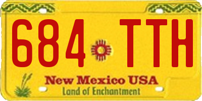 NM license plate 684TTH