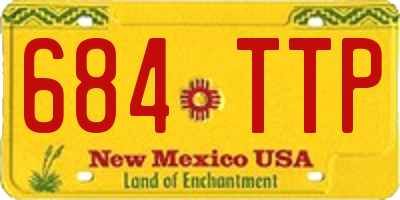 NM license plate 684TTP