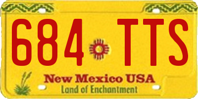 NM license plate 684TTS