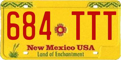 NM license plate 684TTT