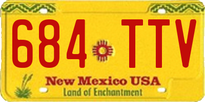 NM license plate 684TTV