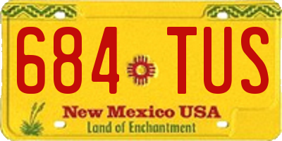 NM license plate 684TUS