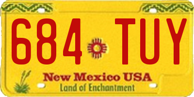 NM license plate 684TUY