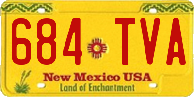 NM license plate 684TVA