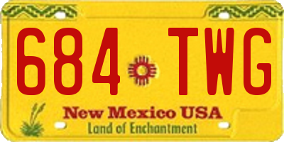 NM license plate 684TWG
