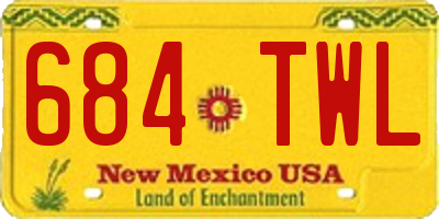 NM license plate 684TWL