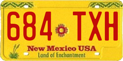 NM license plate 684TXH