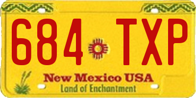 NM license plate 684TXP