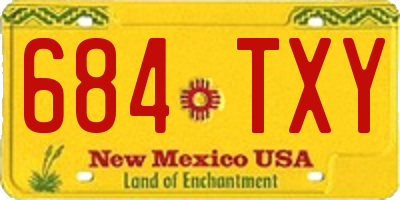 NM license plate 684TXY