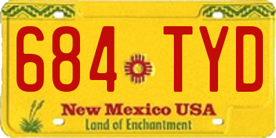 NM license plate 684TYD