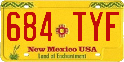 NM license plate 684TYF