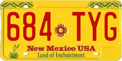 NM license plate 684TYG