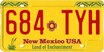 NM license plate 684TYH