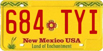 NM license plate 684TYI
