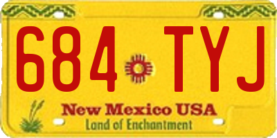 NM license plate 684TYJ