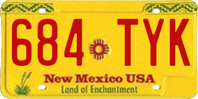 NM license plate 684TYK