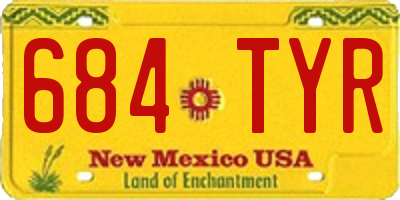 NM license plate 684TYR