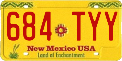 NM license plate 684TYY