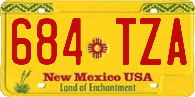 NM license plate 684TZA