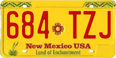 NM license plate 684TZJ