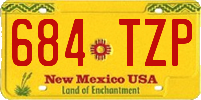 NM license plate 684TZP