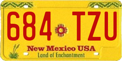 NM license plate 684TZU