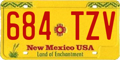 NM license plate 684TZV