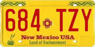 NM license plate 684TZY