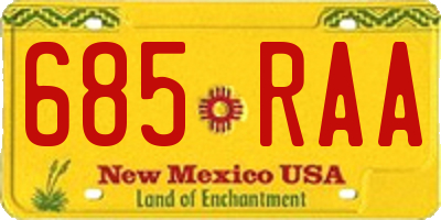 NM license plate 685RAA